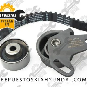 Kit de distribución Bosch, para Hyundai – Kia, Correa de distribución (24312-26050, 24312-26000, 24312-26001), Tensor (24410-26000, 24410-22020), Polea tensora (24810-26020, 24810-26010)